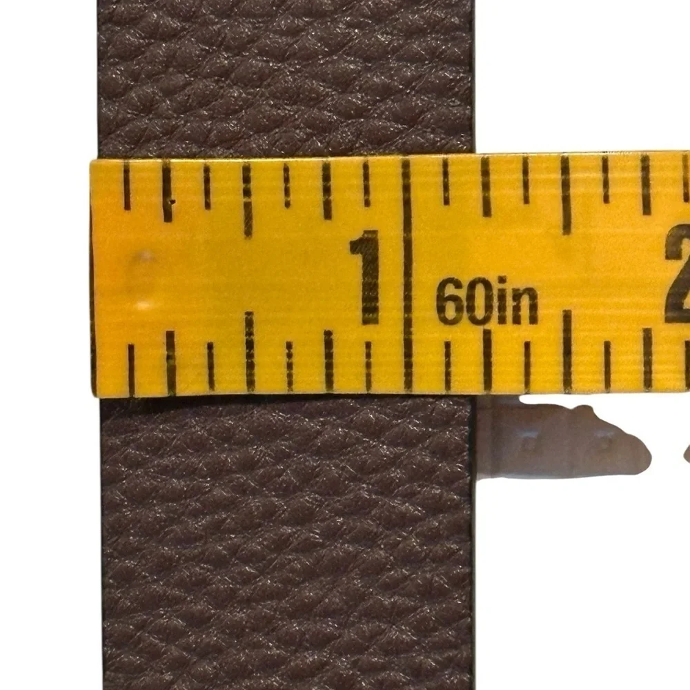 Michael Kors Dark Brown women’s Belt with Gold and Silver Logo Buckle